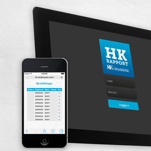 HK Rapport - business sales app for Härjedalskök