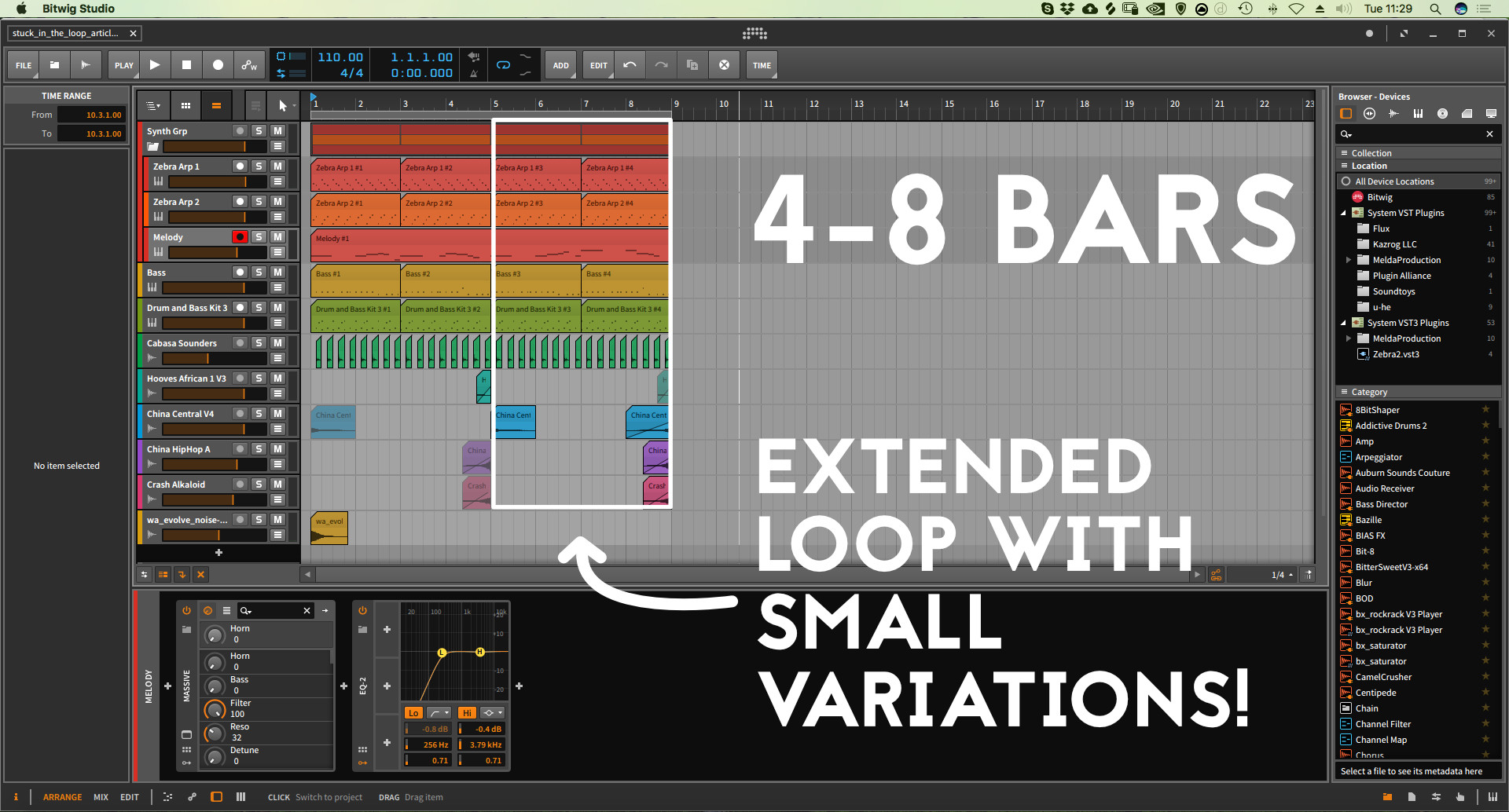 Stuck in the 8-bar loop? Extend 4 bars into 8 bars