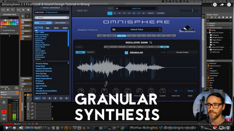 Omnisphere 2.5 first look - Granular Synthesis page