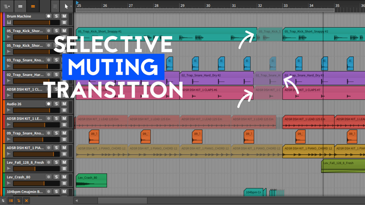 Transition Techniques in music production - Selective Muting