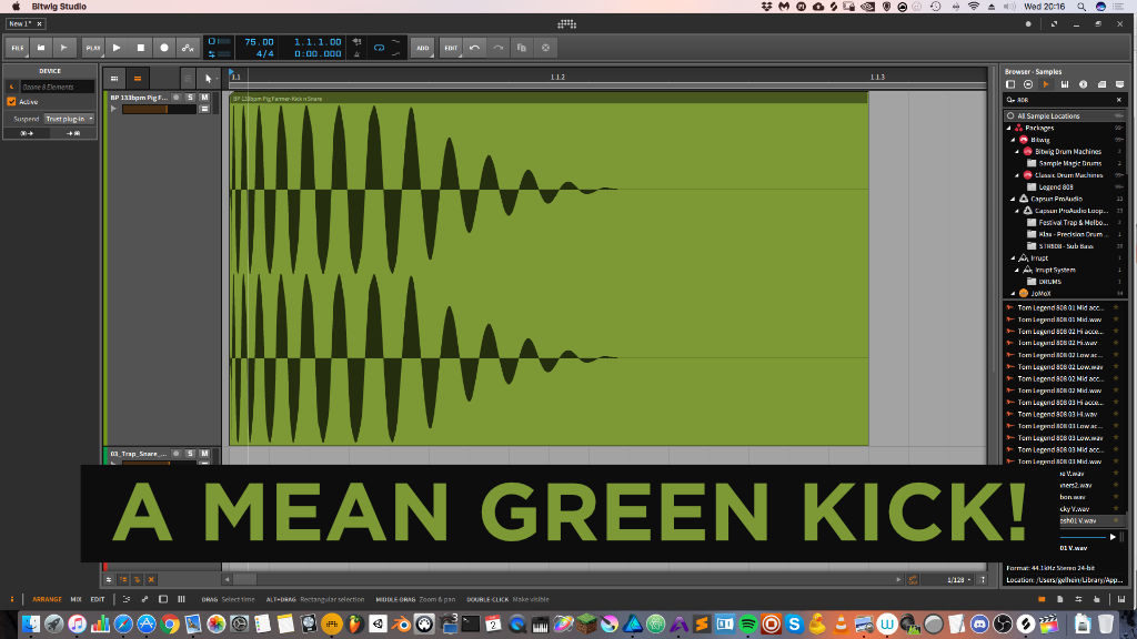 Trap Kicks in Bitwig Studio