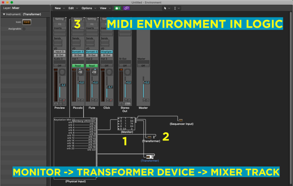 Transformer Device - Midi Environment In Logic Pro X