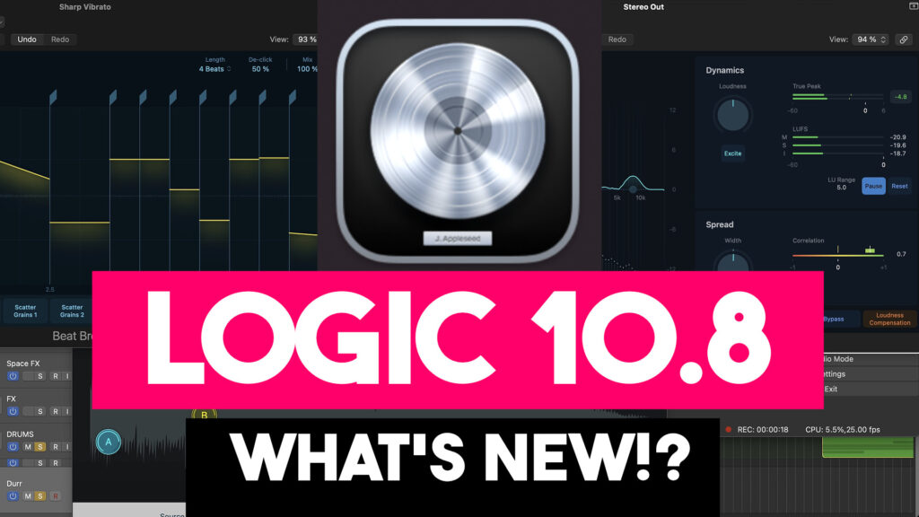 Logic Pro 10.8 update